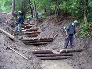 VYCC crew builds check dams