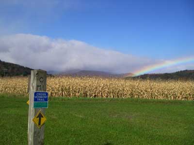 rainbow over trail