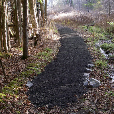 newly made gravel trail