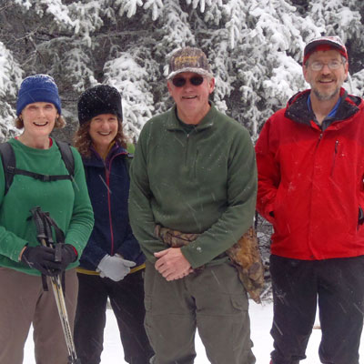hikers in snow