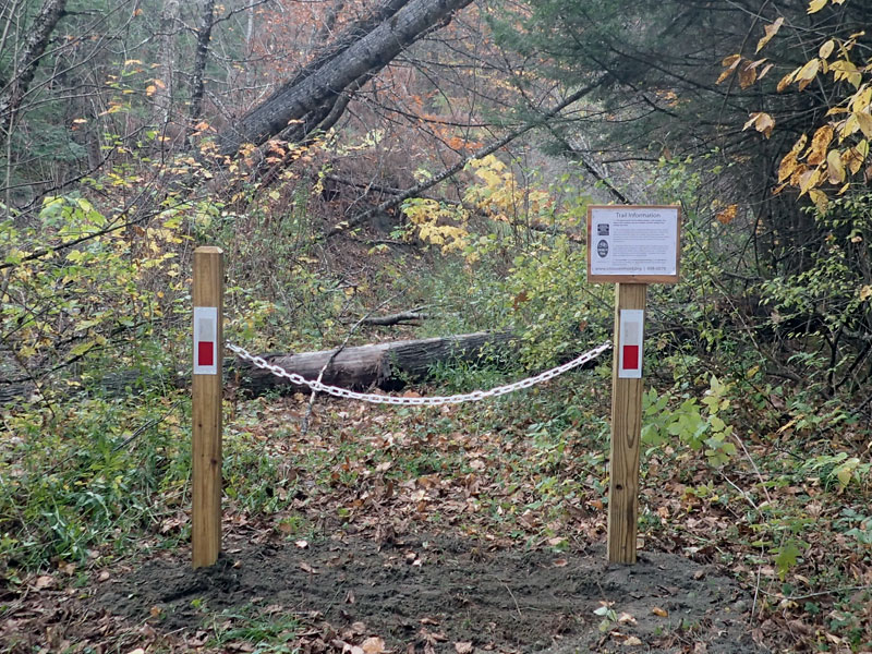 marking closed section of trail