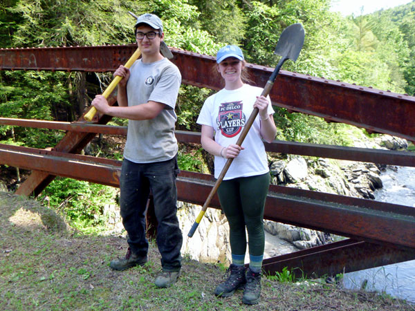 Americorps Taro Memon and Kristen Hemphill