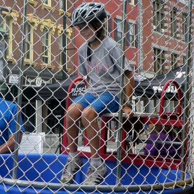 boy in dunk tank