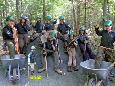 trail crew smiling