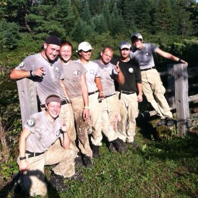 NCCC crew on Cross Vt Trail