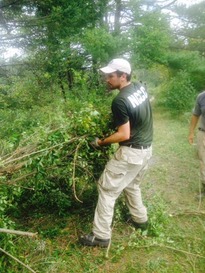 NCCC crew digs drainage