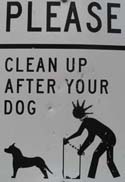 clean up after dog sign
